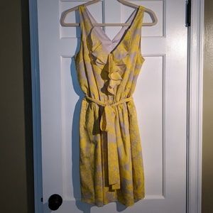 Yellow/Tan Ruffle Dress